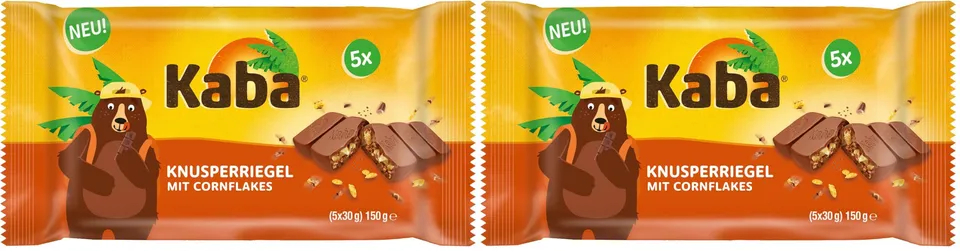 kaba-knusperriegel-5x30g-multipack-schokoriegel-mit-cornflakes-doppelpack image 1
