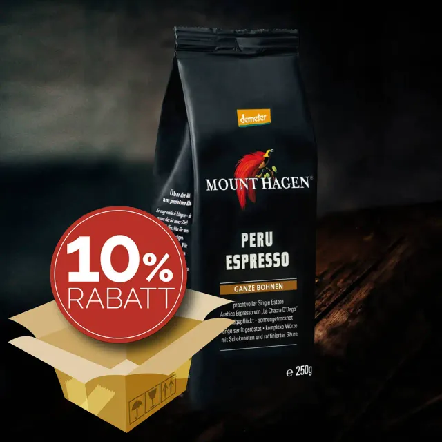 mount-hagen-peru-espresso-single-origin-demeter-espresso-ganze-bohne-6x250g-spar image 1