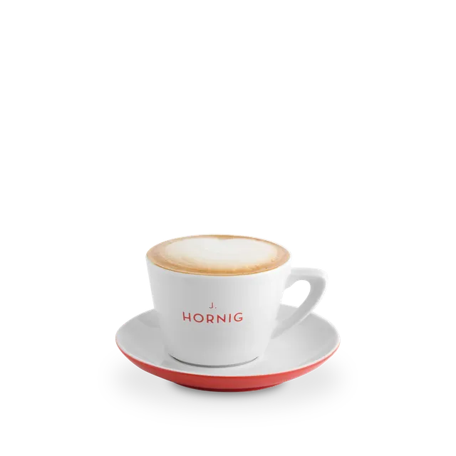j-hornig-milchkaffeetasse-mit-untertasse-rot-porzellan image 1