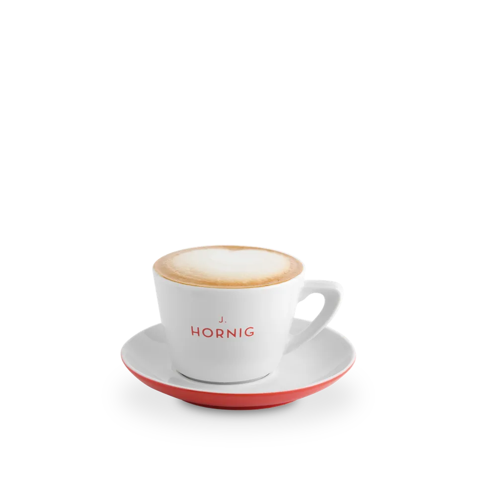 j-hornig-milchkaffeetasse-mit-untertasse-rot-porzellan image 1