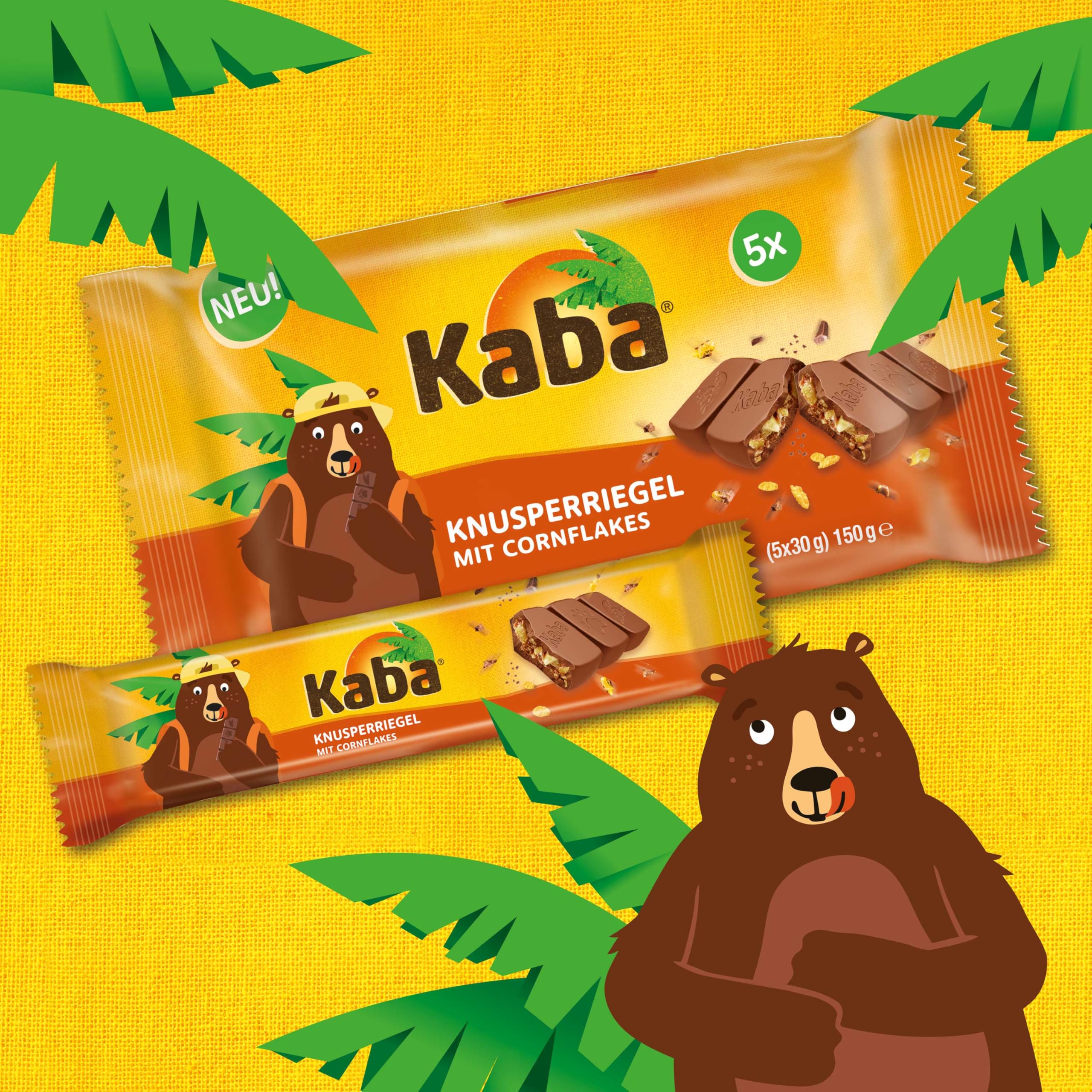 kaba-knusperriegel-5x30g-multipack-schokoriegel-mit-cornflakes-doppelpack image 2