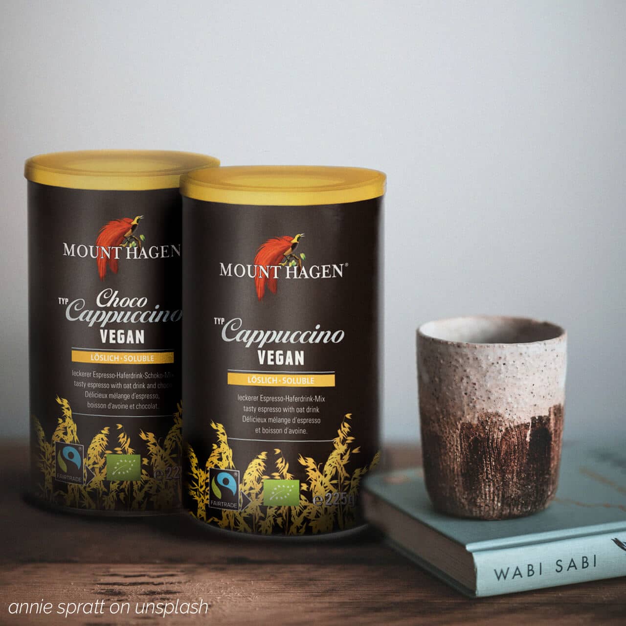mount-hagen-hafer-cappuccino-vegan-instant-225g-dose-bio-fair image 3
