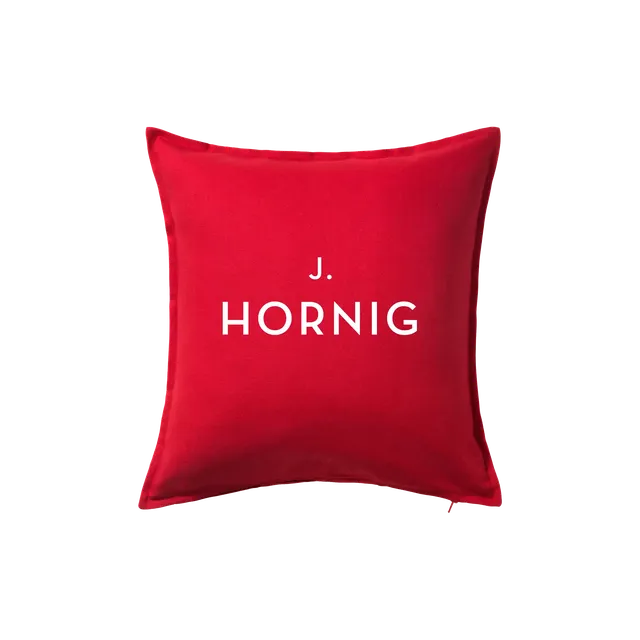 j-hornig-polster-50-x-50-cm-kissen-rot-mit-wei-em-logo image 1