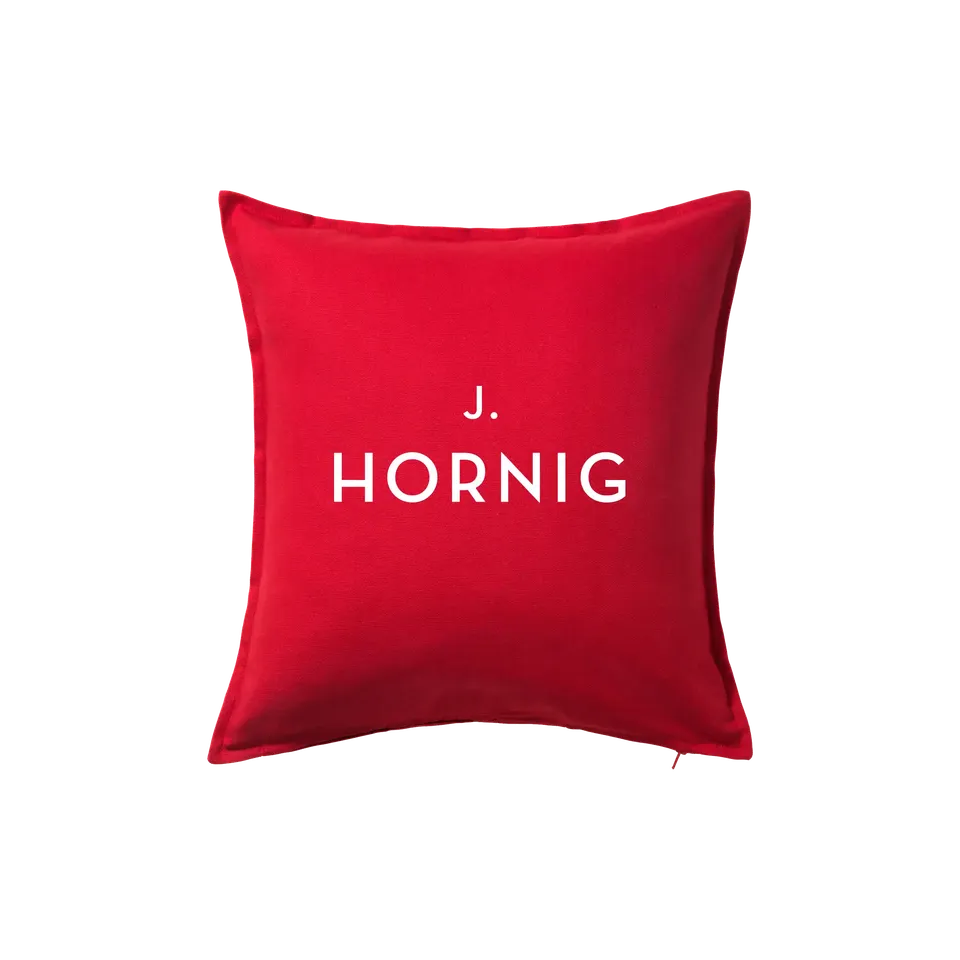 j-hornig-polster-50-x-50-cm-kissen-rot-mit-wei-em-logo image 1