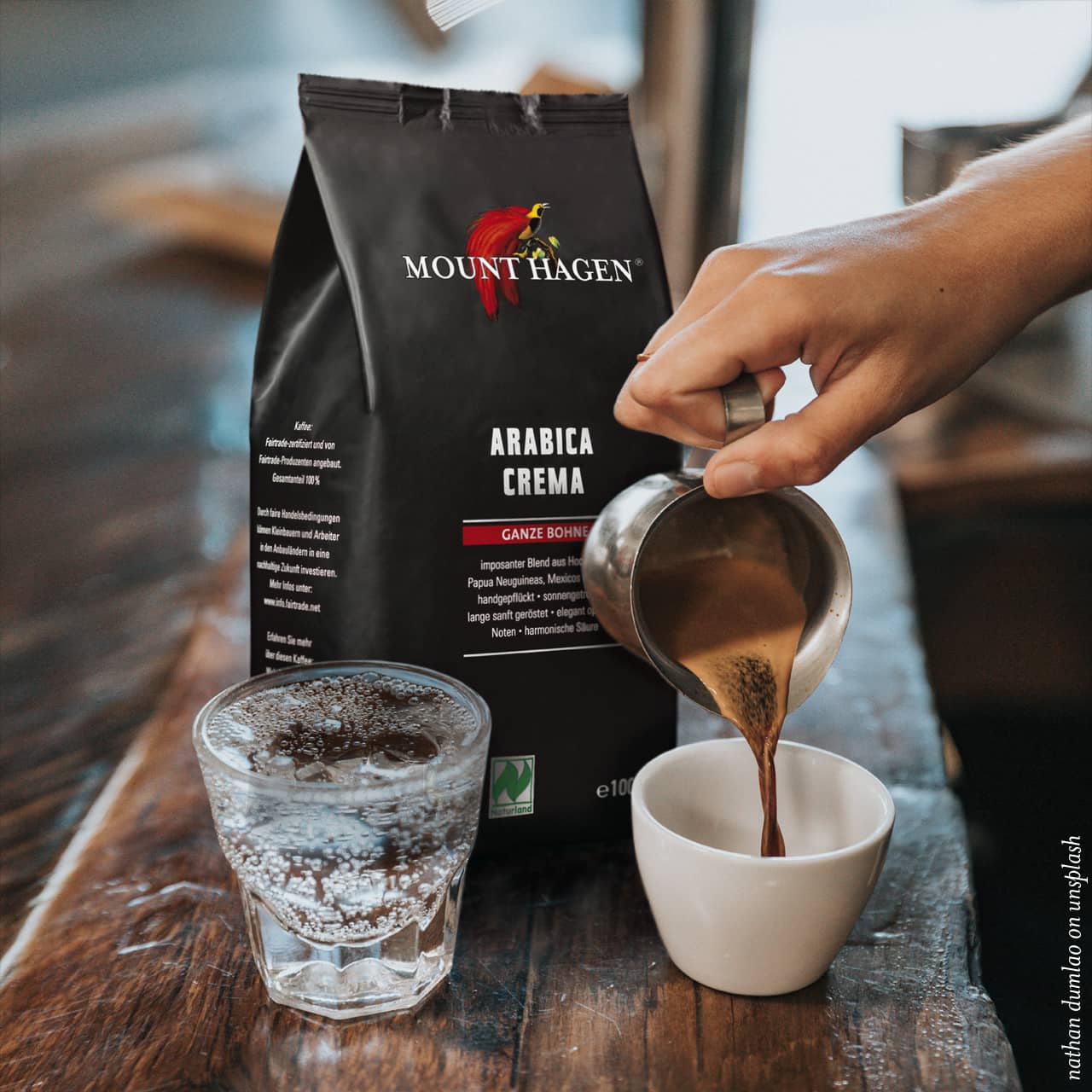 mount-hagen-arabica-crema-ganze-bohne-1kg-bio-fair image 1
