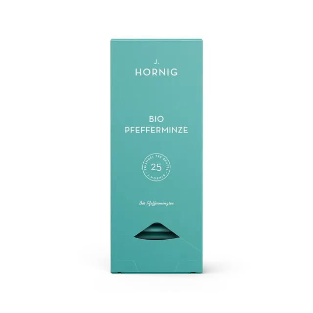 j-hornig-bio-pfefferminze-tee-25-bio-pyramidenbeutel image 1