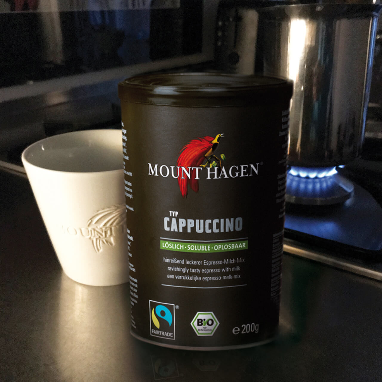 mount-hagen-bio-cappuccino-instant-pulver-200-g-dose image 1