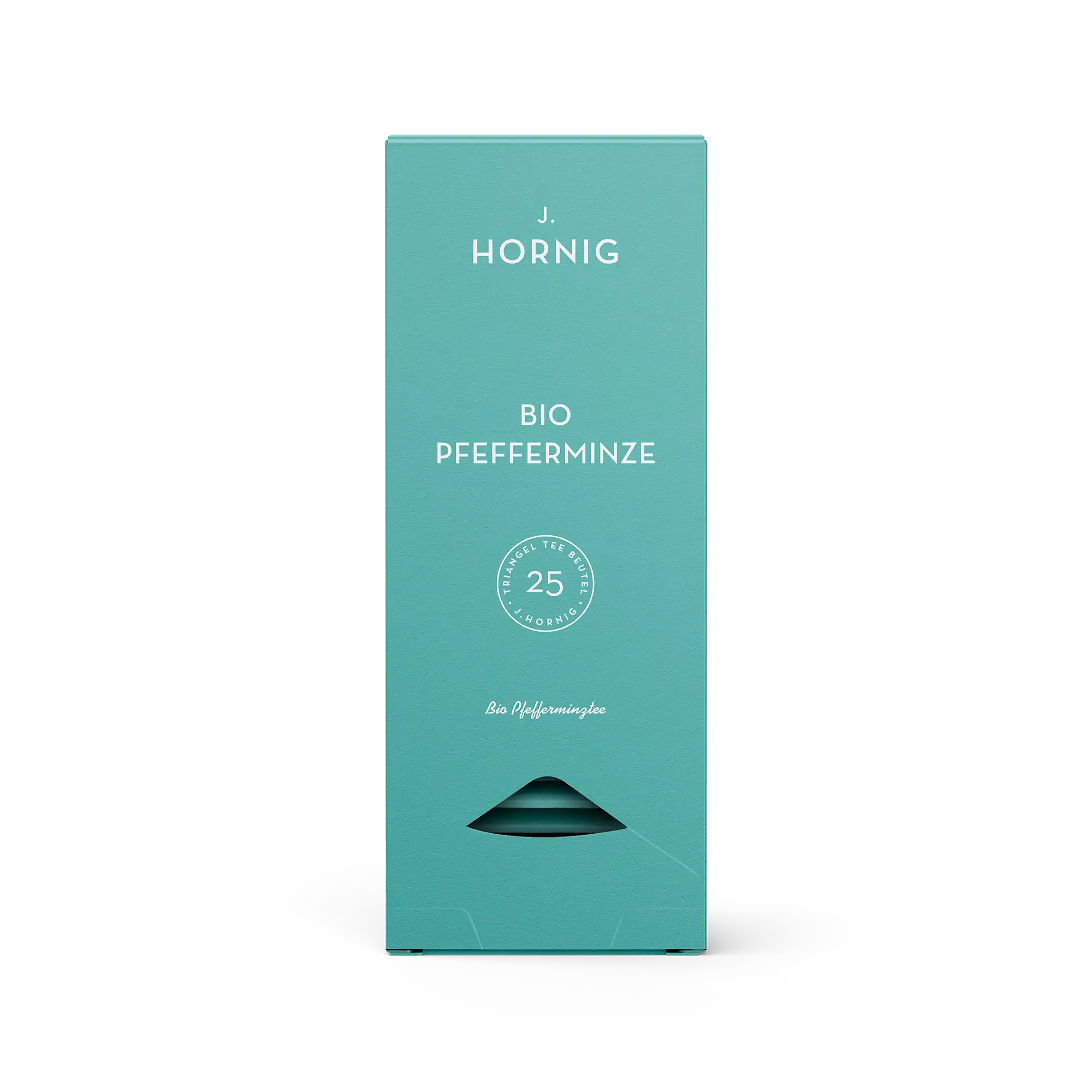 j-hornig-bio-pfefferminze-tee-25-bio-pyramidenbeutel image 1