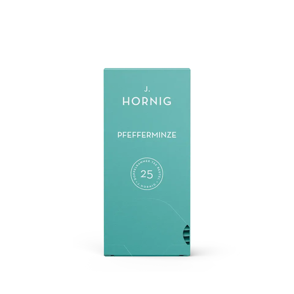 j-hornig-pfefferminze-tee-4x25-doppelkammerbeutel-vorratspackung image 1